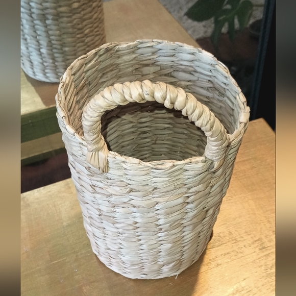 ❤️ VTG Sweet Grass Basket with loop to hang, Cottagecore and Shabby chic ❤️ - Picture 4 of 6